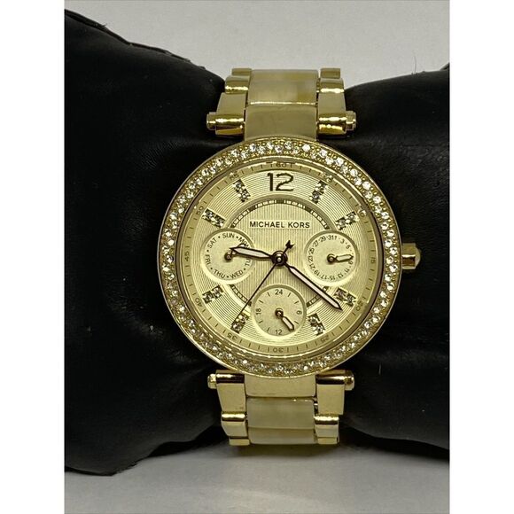 Michael Kors Parker MK5842 Women's Gold Stainless Steel Analog Dial Watch EY651 - Picture 3 of 12